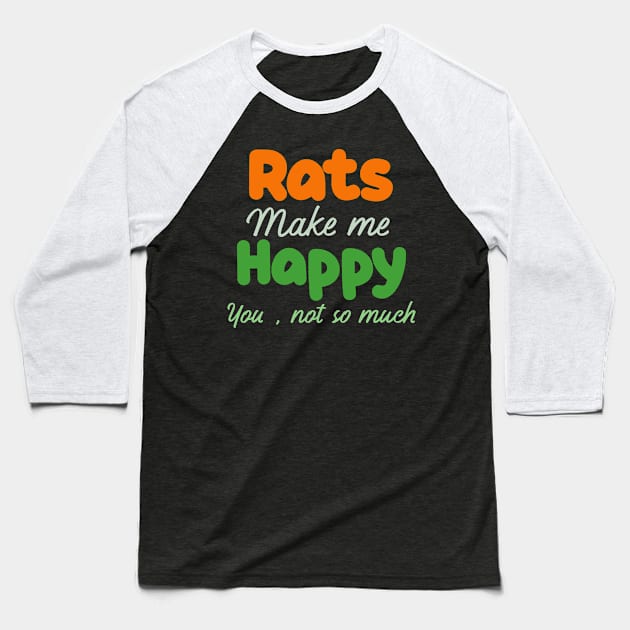 rats Baseball T-Shirt by Design stars 5